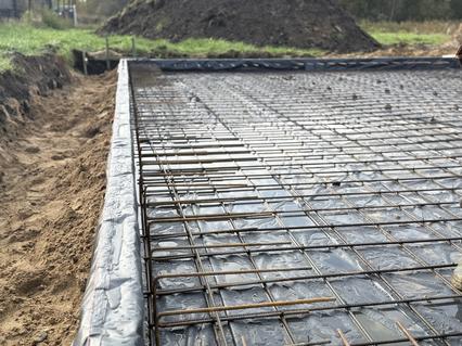Zbrojenie płyty fundamentowej domu w Konstantynowie Łódzkim